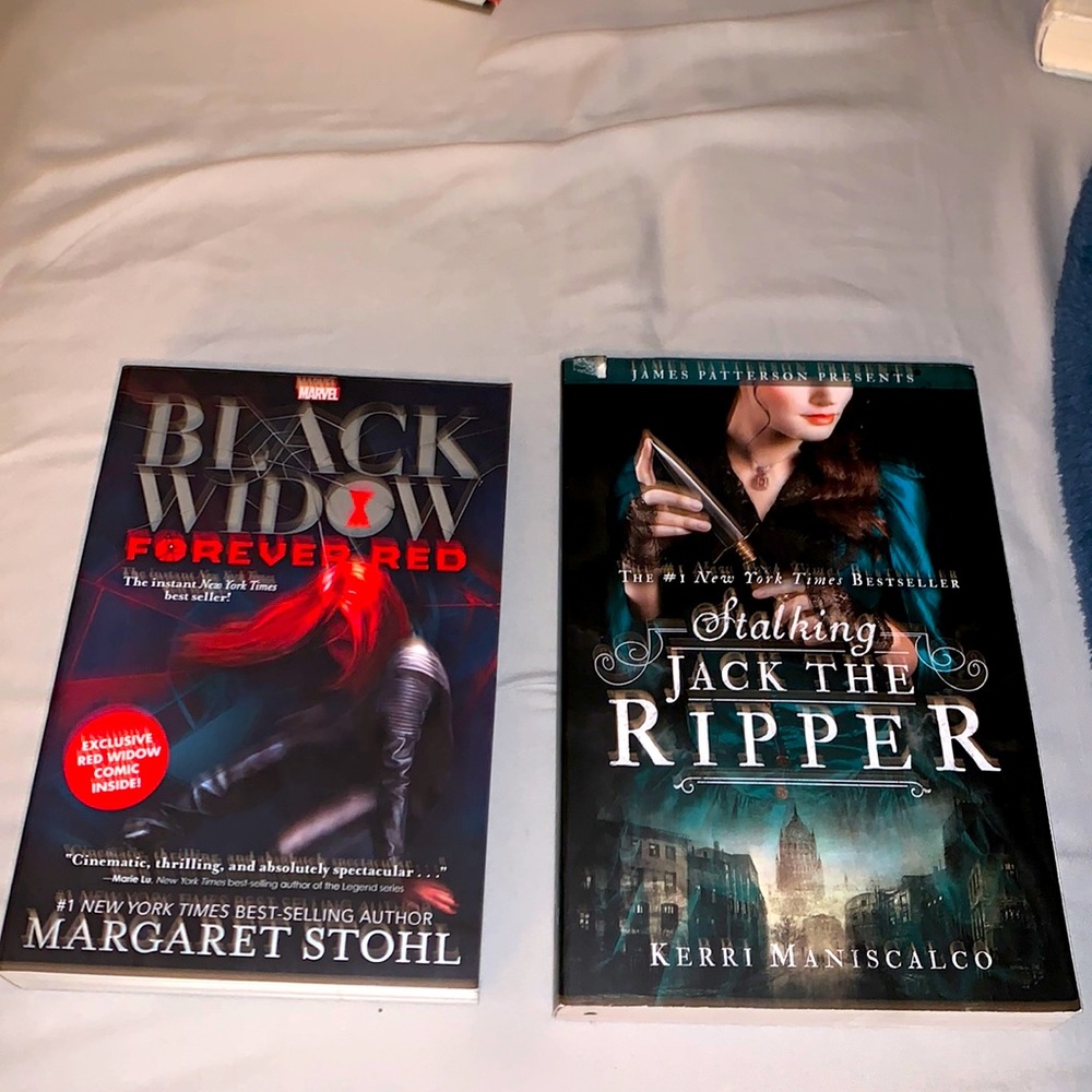 Books Black Widow Forever Red and Stalking Jack the Ripper good condition
